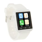 Montre Connectée Smartphone Android Kit Mains Libres Bluetooth Ecran 1.5' Blanc Yonis