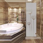 Ambiance Sticker Film Fenêtre Anti Regard Occultant - Autocollant Stickers Brise-Vue pour Vitre & Porte de Douche | Fleurs de Pavot - H185 x L55 cm