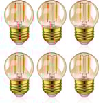 G40 LED Retro Edison Filament Ljuskälla Mini Globe 1w (e27, 6 Pack) [Energiklass G]([HK])
