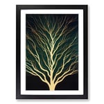 Gothic Tree Vol.3 Framed Wall Art Print, Ready to Hang Picture for Living Room Bedroom Home Office, Black A2 (48 x 66 cm)