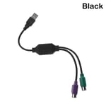 1pc Converter Plug Cable Adapter Usb To Ps2 2