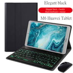 Suitable for Huawei M6 8.4 high energy version with wireless Bluetooth keyboard mouse tablet protective cover-8.4 inch black + black + black backlight high energy