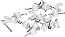 Ledningshållare 3-5mm rund vit