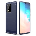Carbon Flex skal - Samsung Galaxy S20 Ultra - Blå