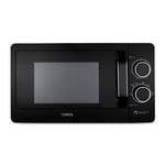 Tower 800W Analogue Dial Solo Black Microwave Oven Food Kitchen 20L Freestanding
