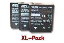 Set de 3 batteries 750mAh pour caméscope Samsung HMX-R10 Pentax Optio X90 Sigma DP1 DP2 DP3 Merrill Kodak PIXPRO SP1 PIXPRO SP1 HD SP1-YL3