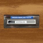 Magnetskylt Ingen Reklam Tack, Blå