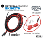 Motorola Batterikabel (3m) (12V) (GKN6270) (TETRA)