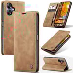 CASEME 013 Samsung Galaxy A06 Fodral med Plånbok - Brun