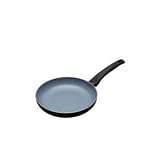 MasterClass Eco Induction Frying Pan with Healthier Ceramic Chemical Non Stick, Aluminium / Iron, Black / Blue, 24 cm