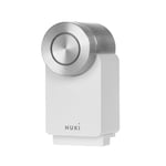 Nuki Smart Lock Pro (4th generation), smart door lock with Wi-Fi and Matter for remote access, electronic door lock turns your smartphone into a key, with Power Pack, for Euro Profile Cylinder, white