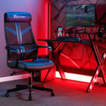 X ROCKER Helix Mesh Office Chair High Back Ergonomic Gaming Desk Chair BLUE