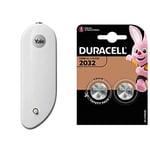 Yale EF-DC Easy Fit Alarm Door/Window Contact, White, DIY Friendly, Accessory for SR & EF Alarms, suitable for main access points & Duracell 2032 Twin Pack - silver
