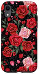 Coque pour iPhone XR Rose rouge cœur roses fleur