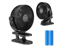 Blow Skrivbordsfläkt Med Klämma 15Cm Usb + Batteri, Svart