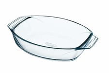 Pyrex Irresistable Easy Grip Oval Glass Roaster 30 x 21cm - Transparent