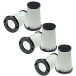 VHBW Lot de 6x filtres à cartouche compatible avec aeg CX7-2-45S360, CX7-2-45WM, CX7-2-45MÖ aspirateur - Filtre plissé Vhbw