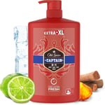 Old Spice Captain Shower Gel & Shampoo For Men 1000 ml, 3-in-1 Body-Hair-Face