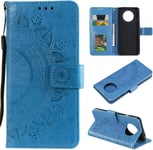 Coque Xiaomi Redmi Note 9t Bleu, Etui Flip Folio En Cuir Pu Xiaomi Redmi Note 9t, Housse Avec Fermeture Magnétique Intégrée Pour Xiaomi Redmi Note 9t T Bleu
