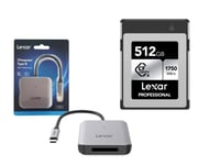 LEXAR CFexpress-B Pro Silver 512GB + kortleser