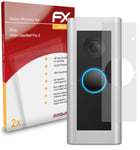 atFoliX 2x Screen Protection Film for Ring Video Doorbell Pro 2 matt&shockproof