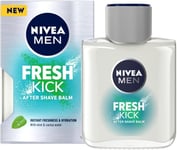 NIVEA MEN Fresh Kick after Shave Balm (100Ml), Refreshing after Shave Lotion, Me