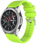 Simpleas Watch Strap compatible with TicWatch Pro/Pro 4G LTE / S2 / E2, Soft Silicone Narrow Slim Sport Replacement Wristband for Smart Watch (22mm, Green)