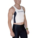 Orca 2015 Men's Tri Running Cycling Swim Singlet White/black Size M (b2)