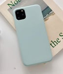 KESHOUJI Green Series Liquid Silicone Case for Phone 11 Pro Max Shell Fresh Solid Case for Iphone Xr Xsmax X 7 8 6 Plus,Blue,For iPhone XR