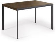Nadyria, Spisebord med udtræk by Kave Home (H: 74 cm. x B: 160 cm. x L: 80 cm., Mørk Natur/Sort)