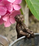 Pot Buddies Handmade Meerkat Figure Plant Pot Hanger - Decorative Hanging Garden Ornament - Flower Planter Figurine