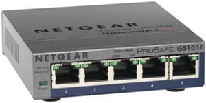 NETGEAR 5 Port Gigabit Ethernet Plus Network Switch GS105Ev2 Managed Desktop Or