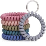 6PCS Stretchiga handledsrem armband nyckelring handled nyckelkedja handled