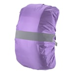 55-65L Waterproof Backpack Rain Cover with Reflective Strap L Purple