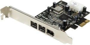 I/O-kort FireWire A+B, PCI-Express, 3st IEEE1394b, med molex-kabel