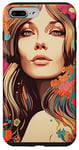 Coque pour iPhone 7 Plus/8 Plus Femme Années 70 Design Art Rétro-Nostalgie Culture Pop