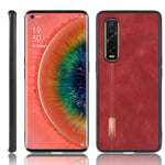 SPAK OPPO Find X2 Pro Case,Soft TPU Frame + PU Leather Hard Cover Protection Case for OPPO Find X2 Pro (Red)