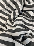 Randigt påslakanset till dubbeltäcke - 200x220 cm - Mjuk bomullssatin - Nordic Stripe - Mörkgrå och vit sängkläder set