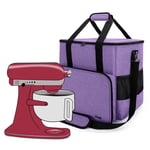 Luxja Storage Bag Compatible with KitchenAid Stand Mixers and Accessories (Compatible with 4.3 Litre and All 4.8 Litre KitchenAid Mixers), NO ACCESSORIES INCLUDED, Purple