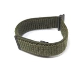 SYSTEM-S Bracelet en nylon 23 mm pour montre connectée Fitbit Versa 2 & 3 Vert, Vert foncé/gris, Eine Grösse