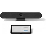 Logitech Rally Bar Huddle + Tap IP - videokonferenssystem och pekkontroll