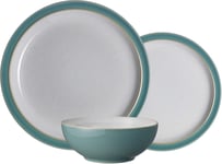 Denby - Elements Fern Green Dinner Set for 4 - 12 Piece Ceramic Tableware Set - 