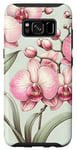 Coque pour Galaxy S8 Élégante orchidée rose