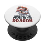 Unleash Power Of The Dragon Dragon Dragons PopSockets PopGrip Interchangeable
