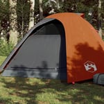 4-personers telt 267x272x145 cm 185T taft grå og orange