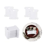 Floss Bobbins Card,100 Pcs Plastic Floss Bobbins for Embroidery Thread Cross-Stitch Thread Holder for Sewing Machine Accessories White