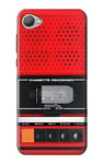 Red Cassette Recorder Graphic Case Cover For HTC Desire 12