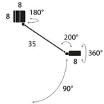 Daphine parete 35cm led 3000K vägglampa matt vit