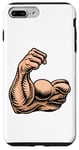 Coque pour iPhone 7 Plus/8 Plus Icône de dessin animé pour bras musculaire biceps fort