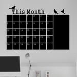 Monthly Planner Calendar Blackboard Removable Wall Sticker Board Small